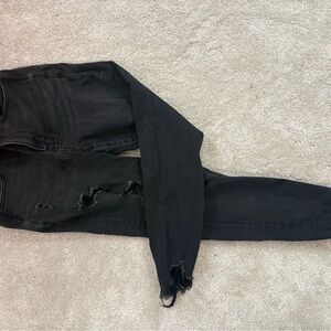 American Eagle Outfitters Black Cropped Jeans